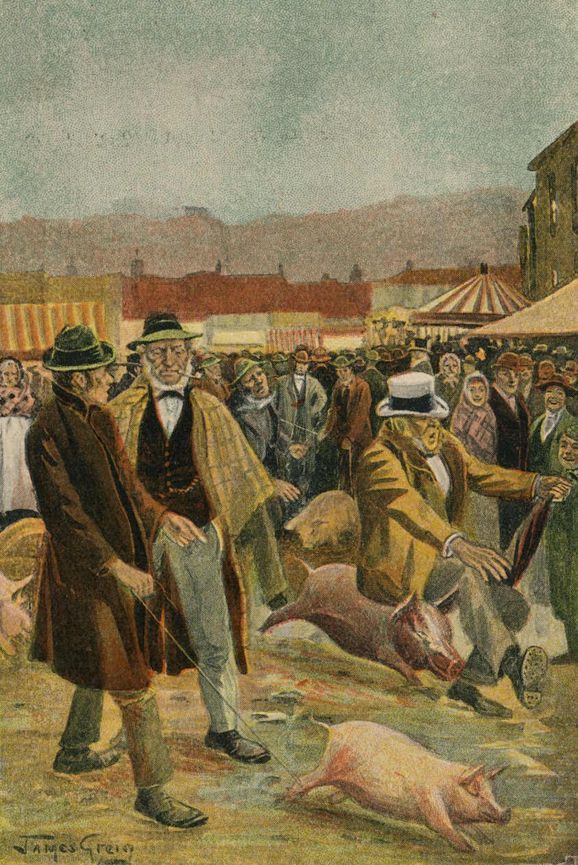 Ein irischer Schweinemarkt von James McGavin Greig