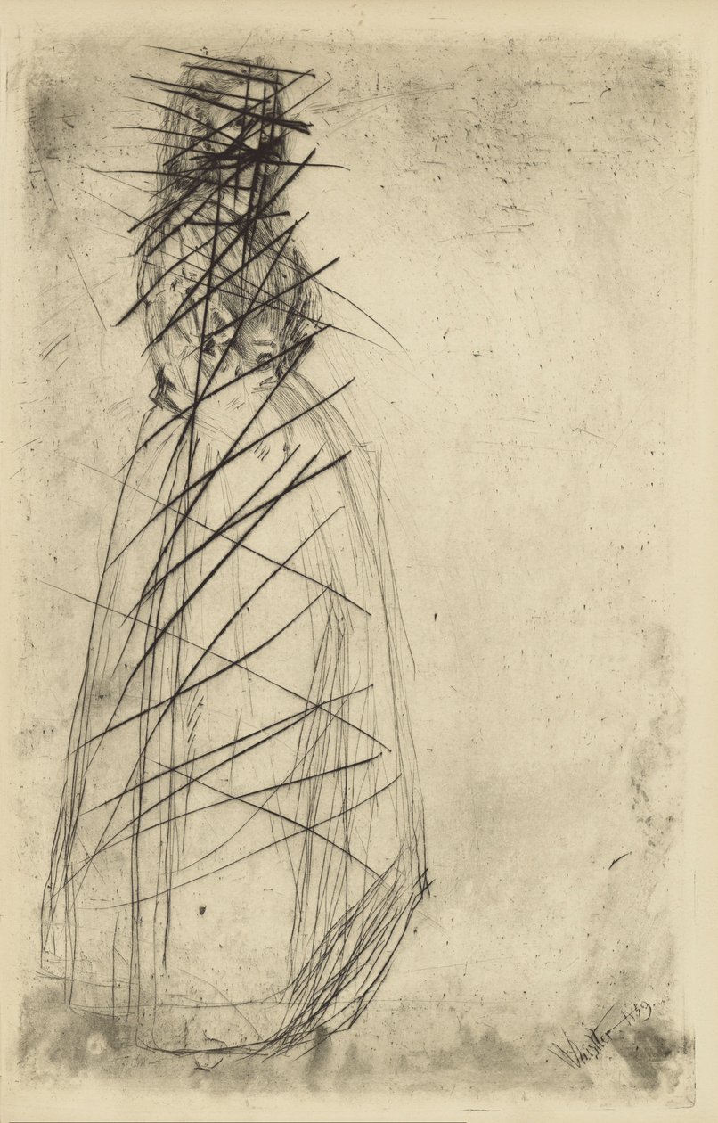 [76] Eindrücke von annullierten Platten von Whistler - Fumette stehend von James Abbott McNeill Whistler