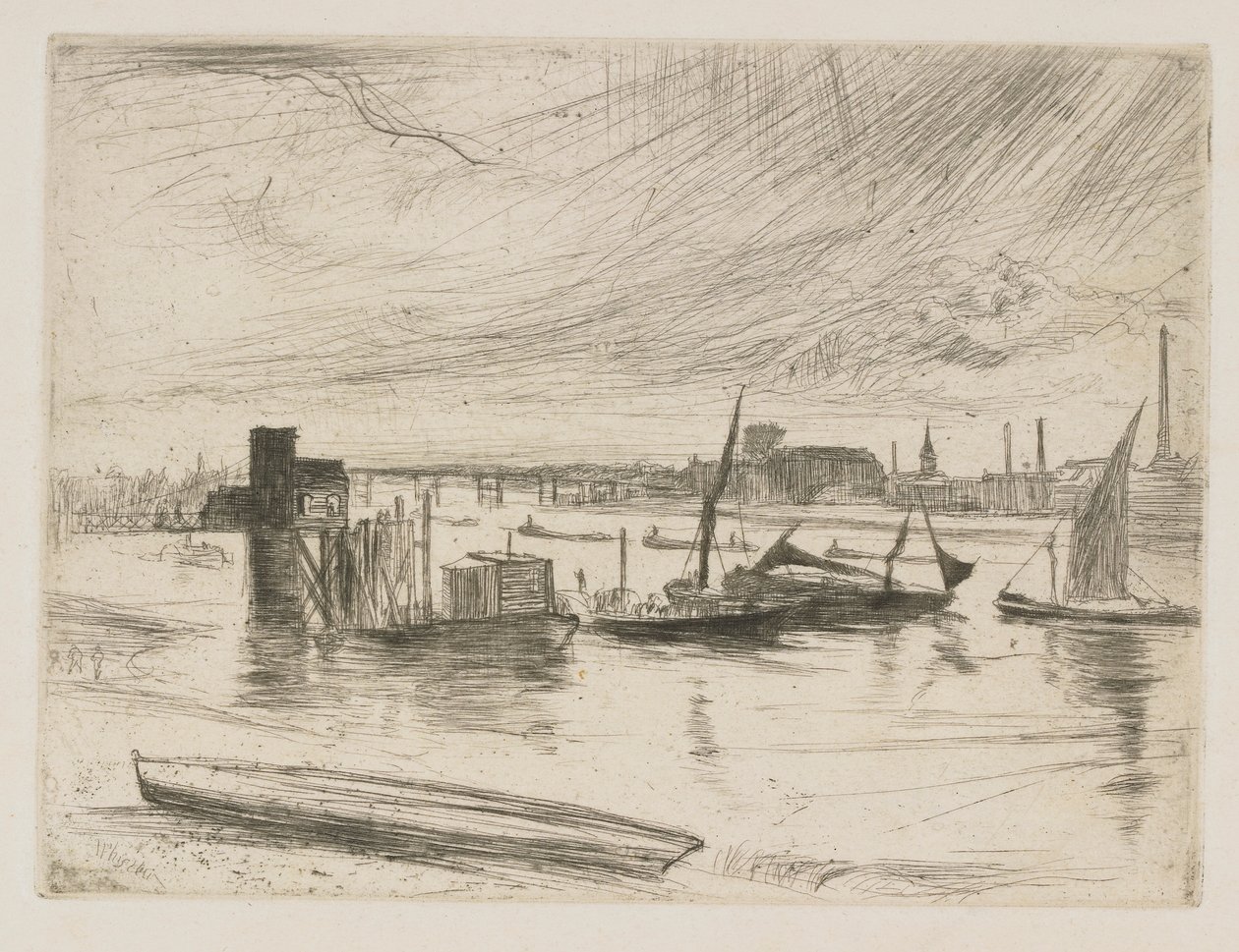 Battersea Morgendämmerung (Cadogan Pier) von James Abbott McNeill Whistler