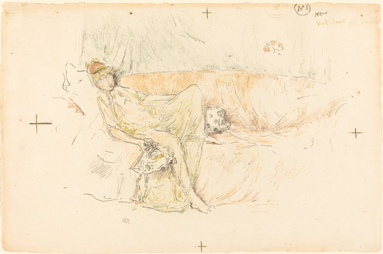 Gekleidete Figur, liegend von James Abbott McNeill Whistler