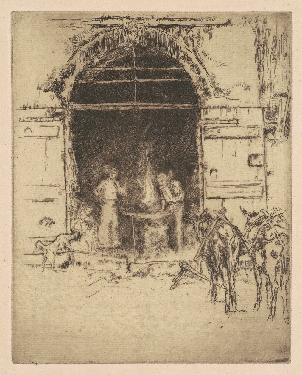 Flammende Schmiede von James Abbott McNeill Whistler