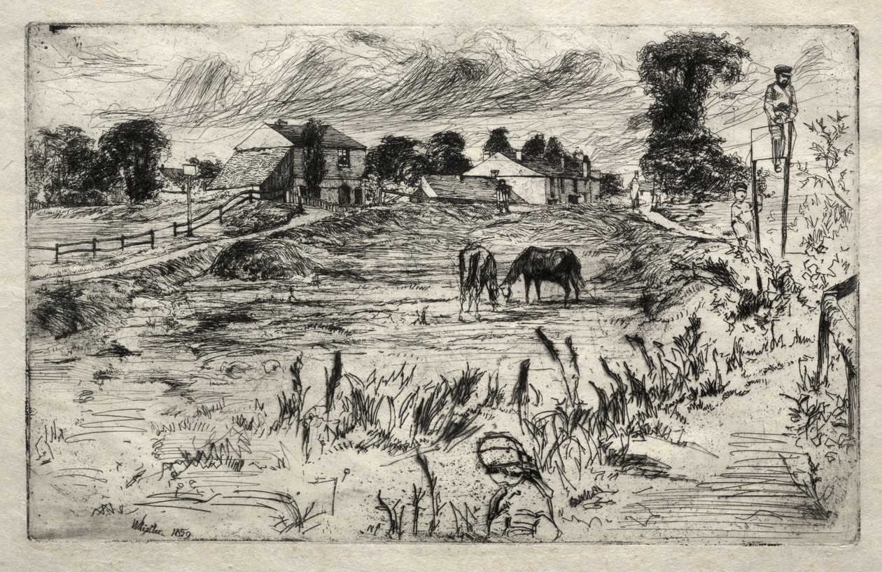Landschaft mit dem Pferd von James McNeill Whistler