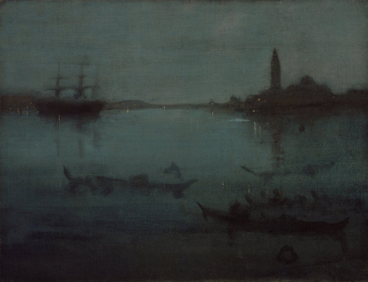 Nocturne in Blau und Silber: Die Lagune, Venedig von James McNeill Whistler