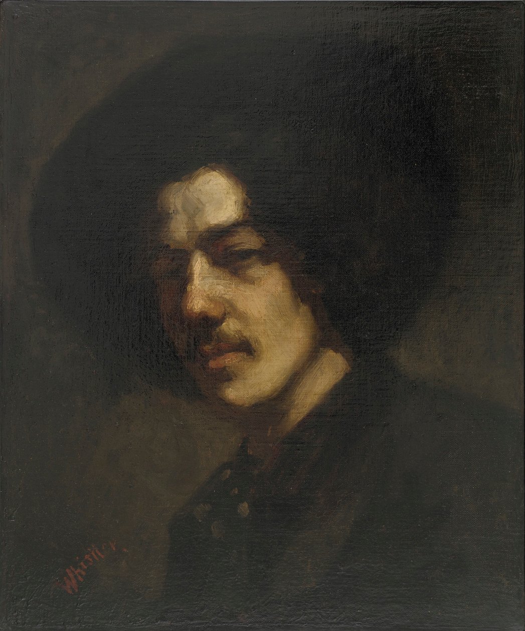 Porträt von Whistler mit Hut von James Abbott McNeill Whistler