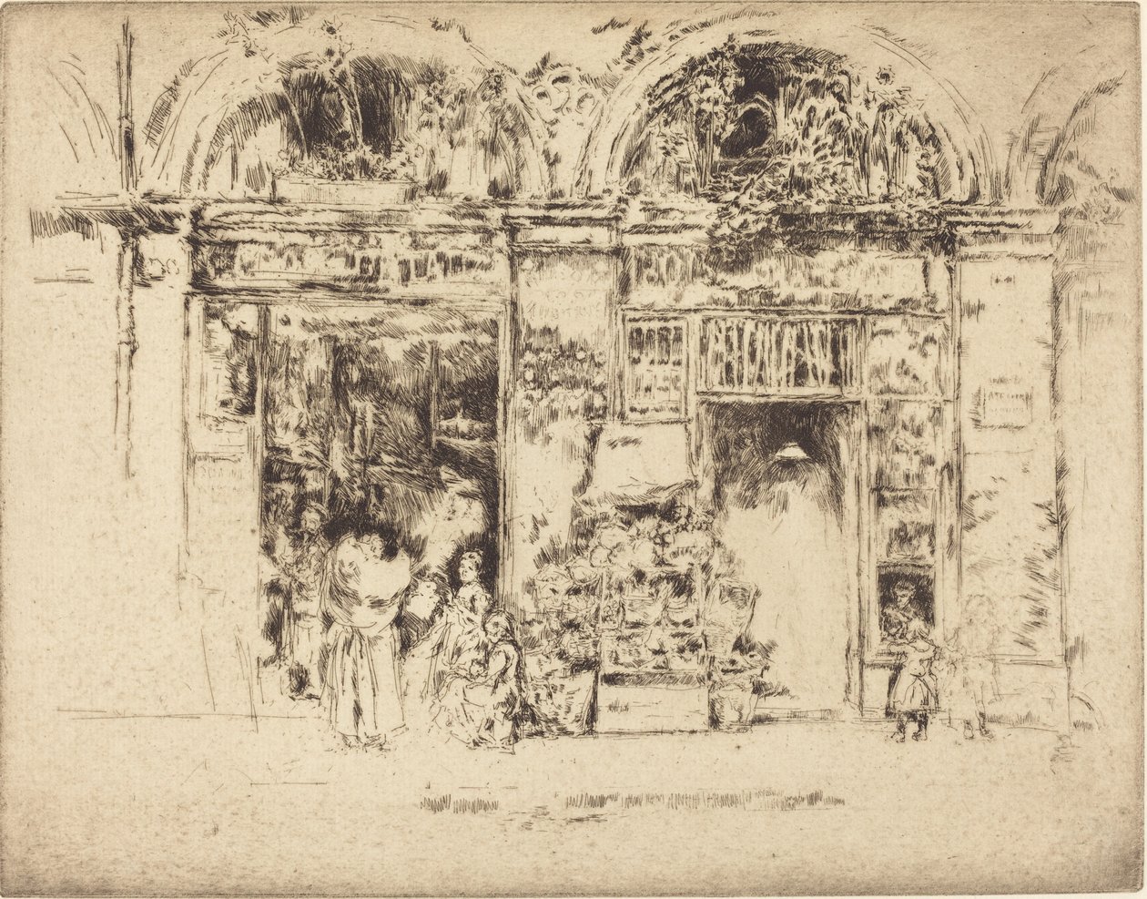 Sonnenblumen, Rue des Beaux-Arts von James Abbott McNeill Whistler