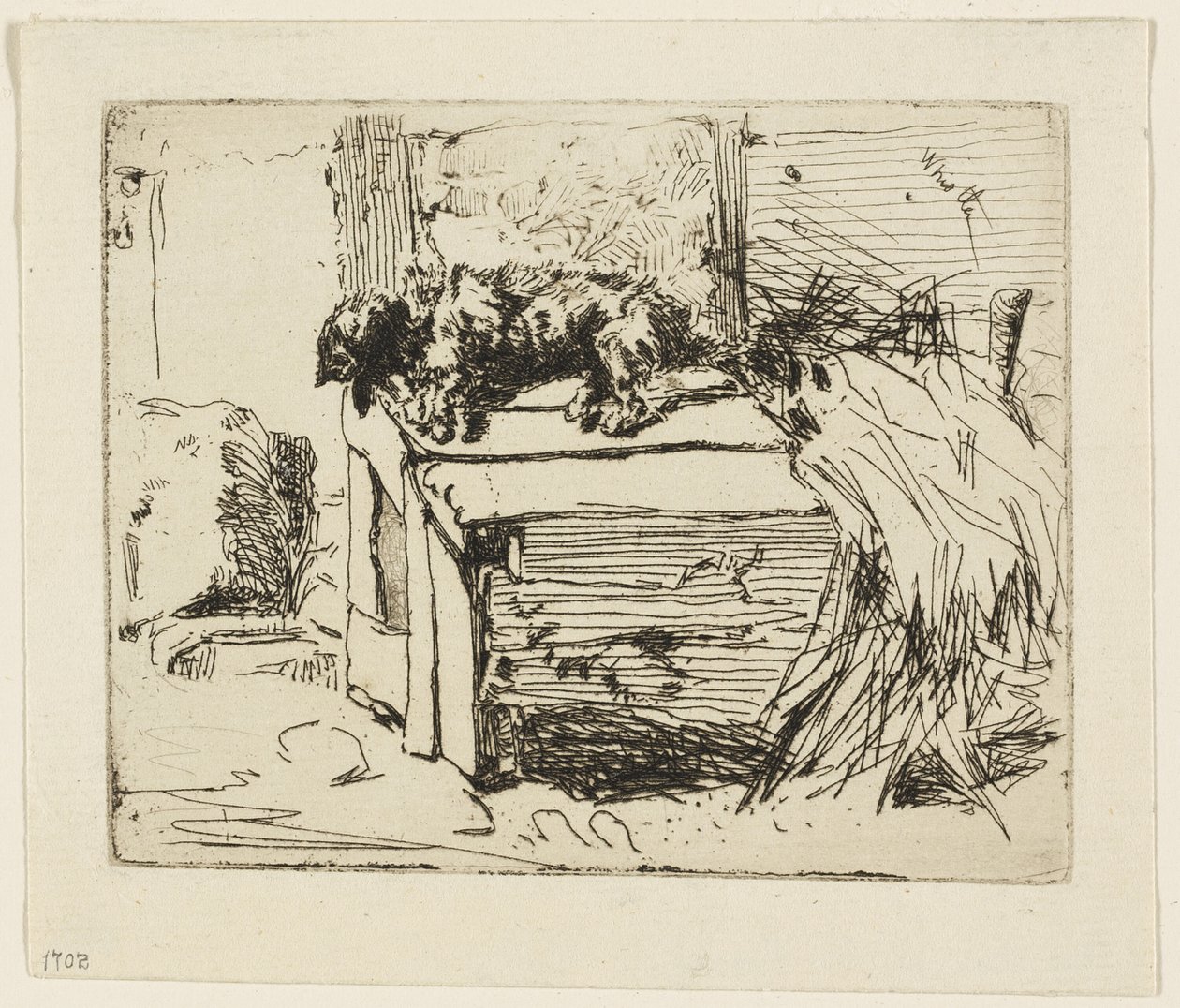 Der Hund auf der Hundehütte von James Abbott McNeill Whistler