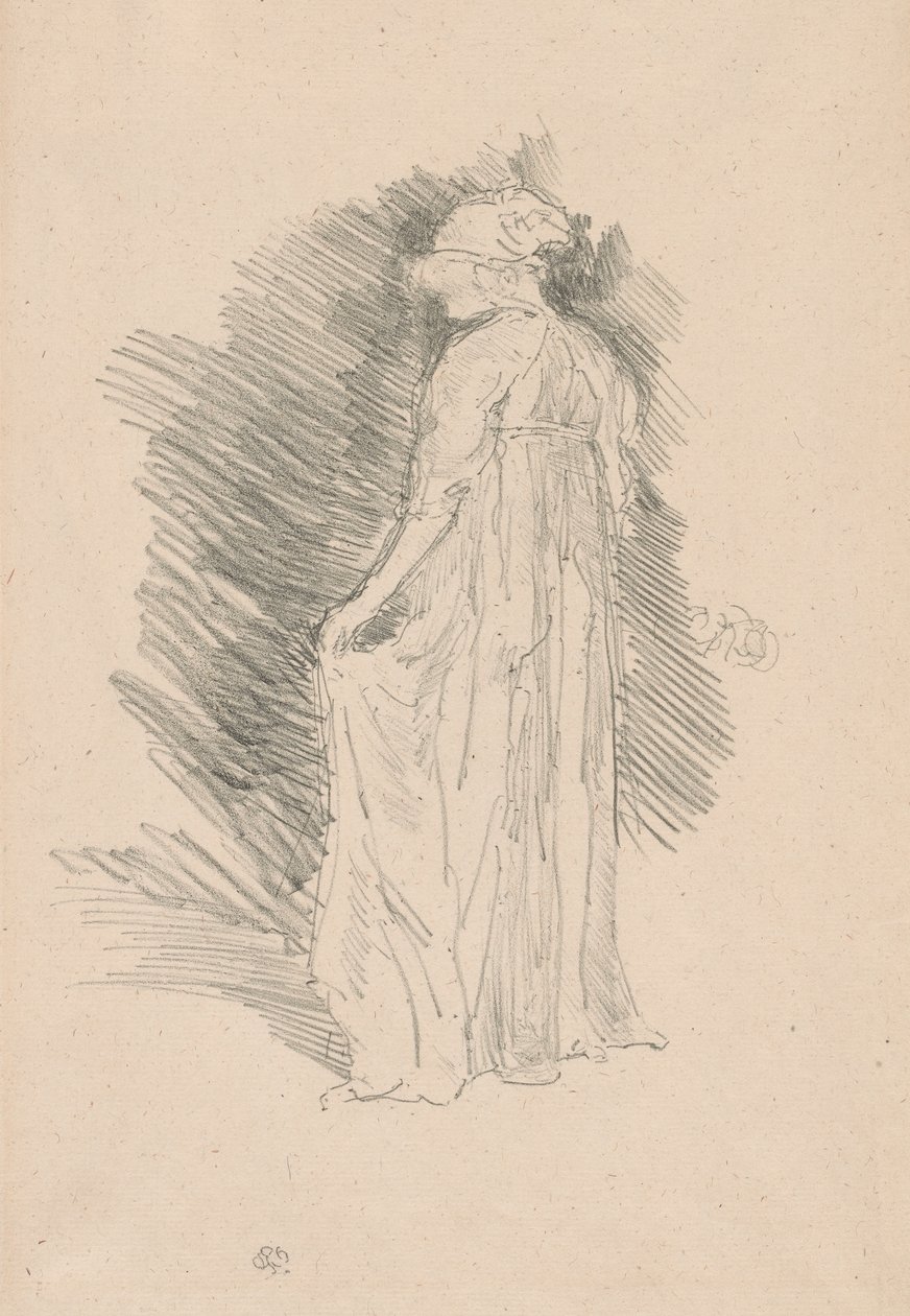 Die drapierte Figur, Rückansicht von James Abbott McNeill Whistler