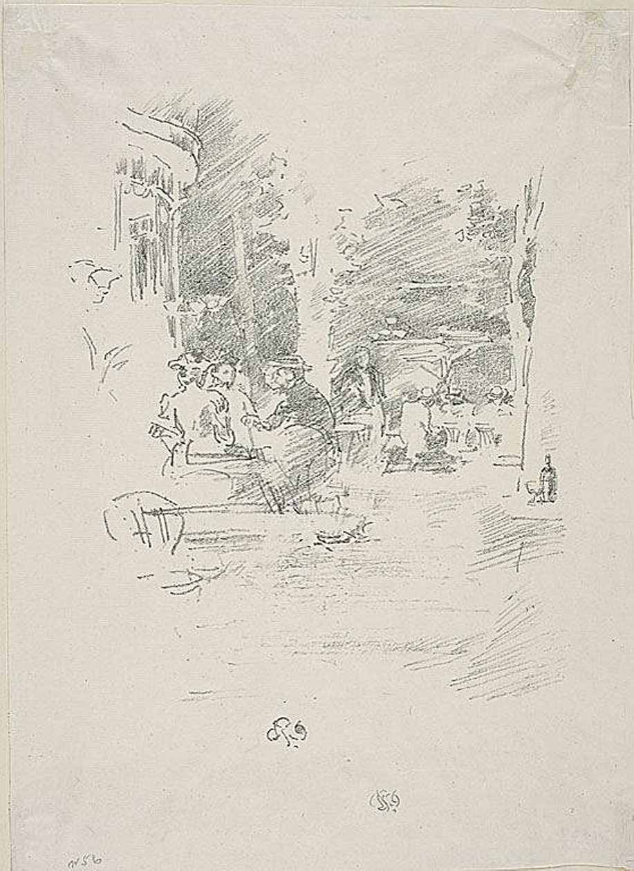Das kleine Café au Bois von James Abbott McNeill Whistler