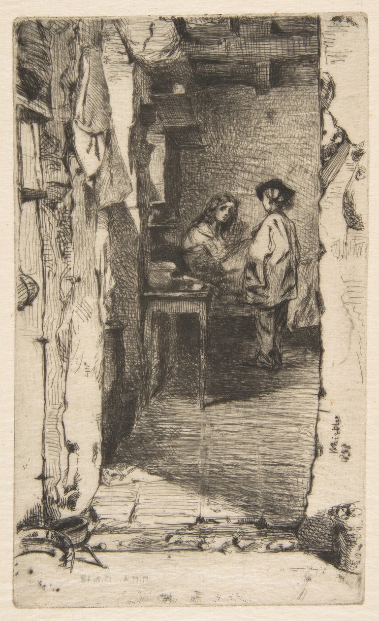 Die Lumpensammler (Lumpensammler, Quartier Mouffetard, Paris) von James McNeill Whistler