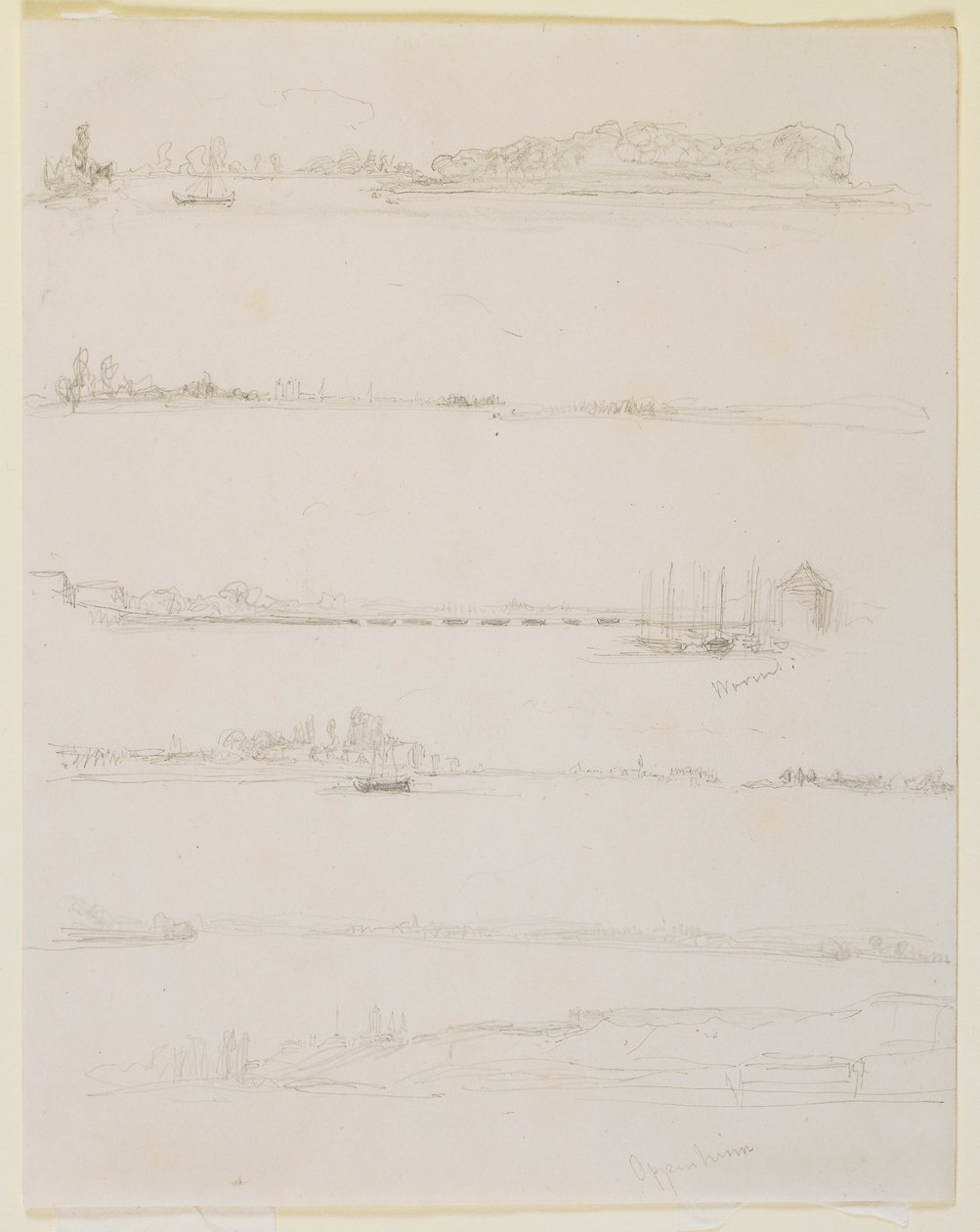 Der Rhein, bei Worms und Oppenheim von James Abbott McNeill Whistler
