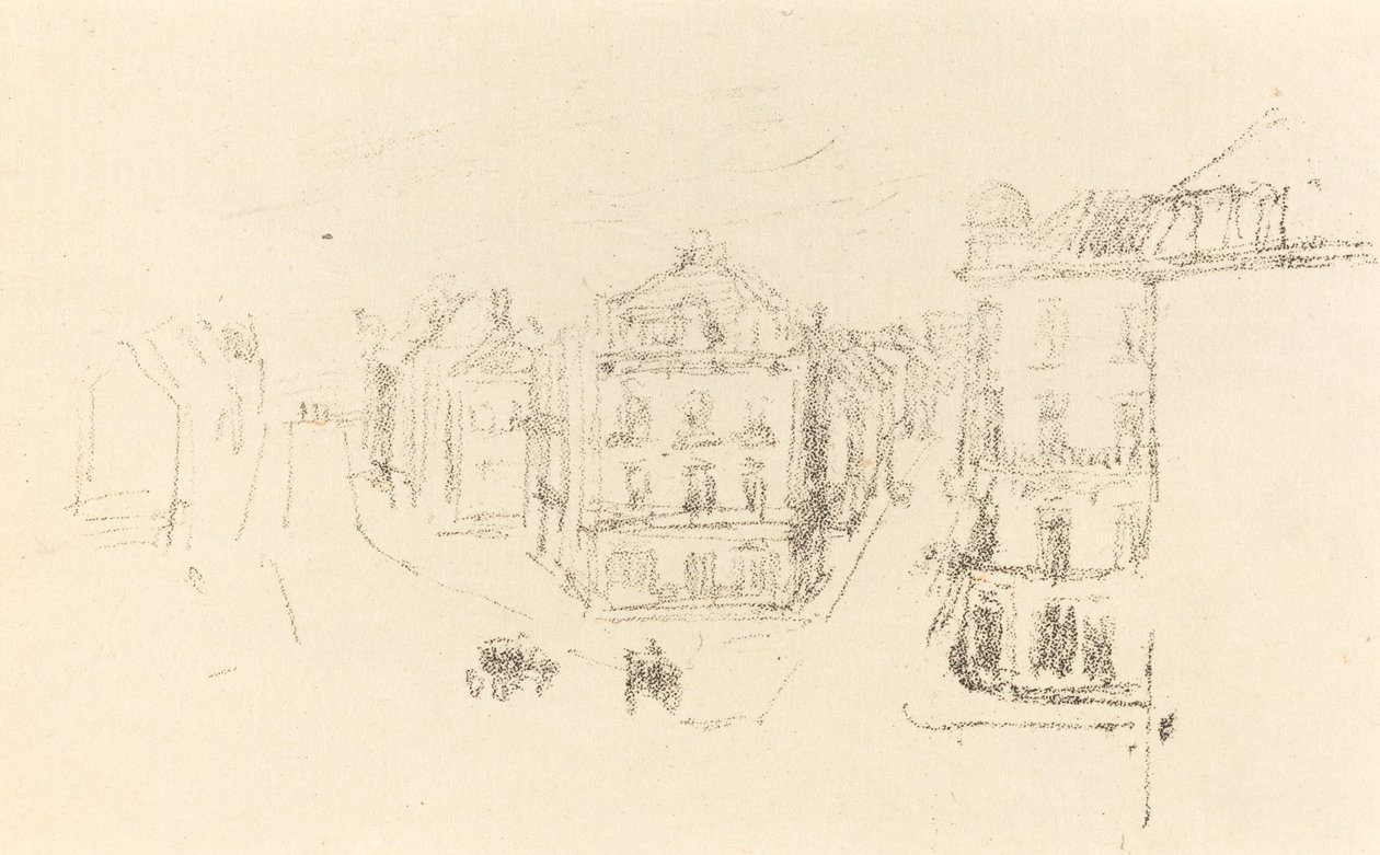 Versuchsskizze: Grand Rue, Dieppe von James Abbott McNeill Whistler