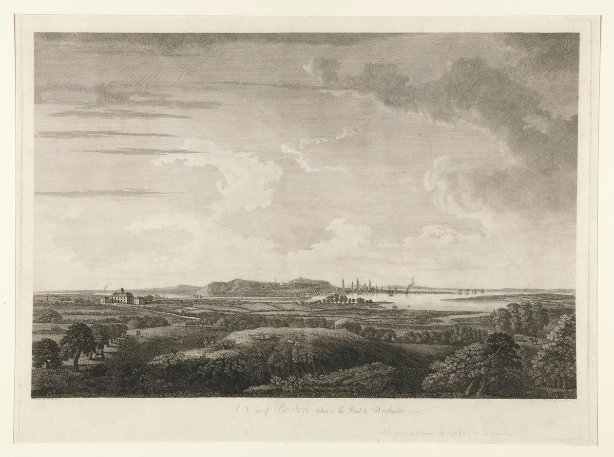 Ansicht von Boston auf dem Weg nach Dorchester von James Newton