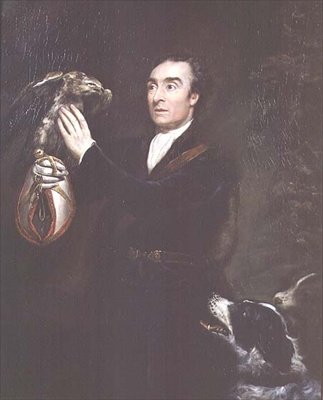 Der Falkner, ein Porträt des Bruders des Künstlers Samuel Northcote von James Northcote