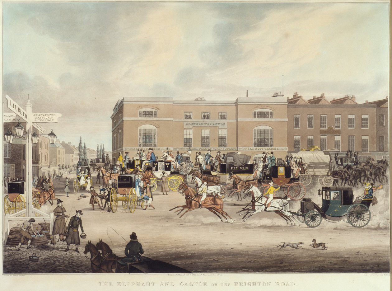 Der Elefant und das Schloss an der Brighton Road von James Pollard