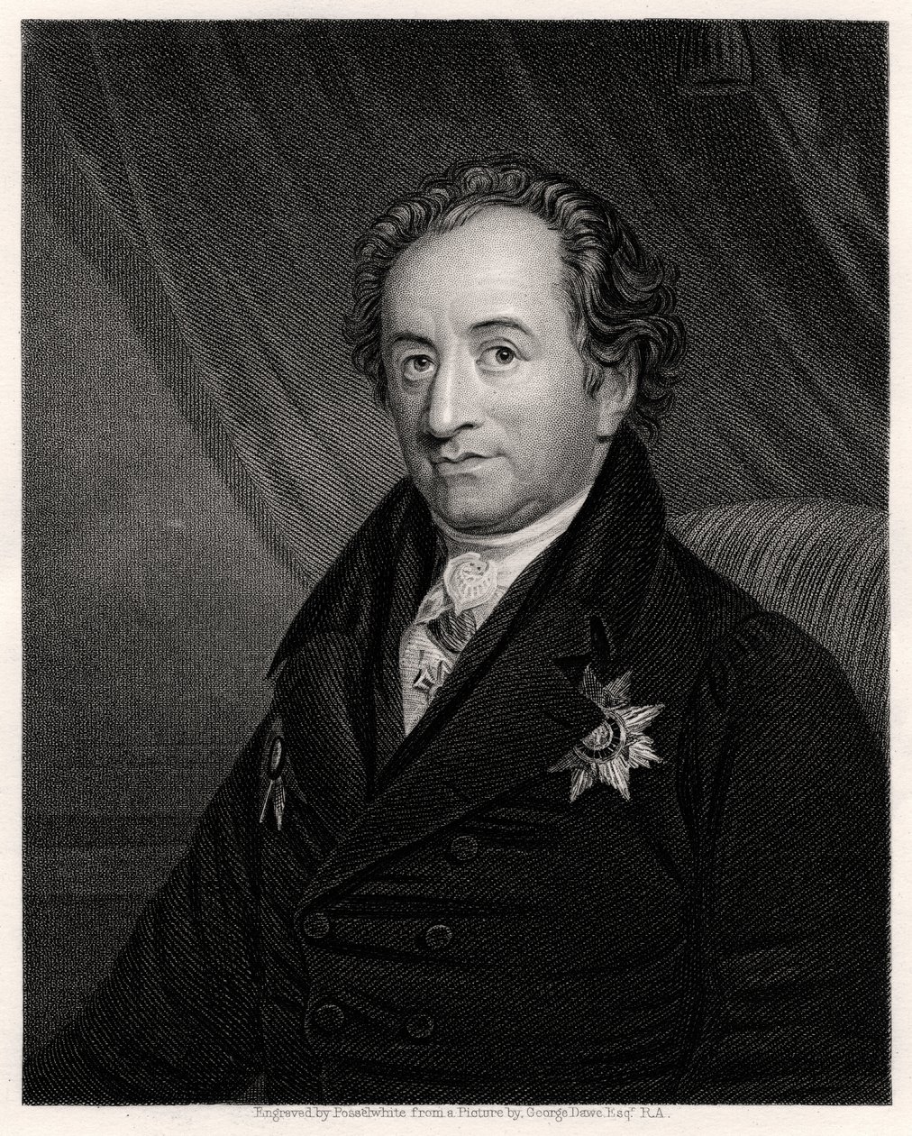 Johann Wolfgang von Goethe, deutscher Dichter, Dramatiker und Wissenschaftler, 19. Jahrhundert von James Posselwhite