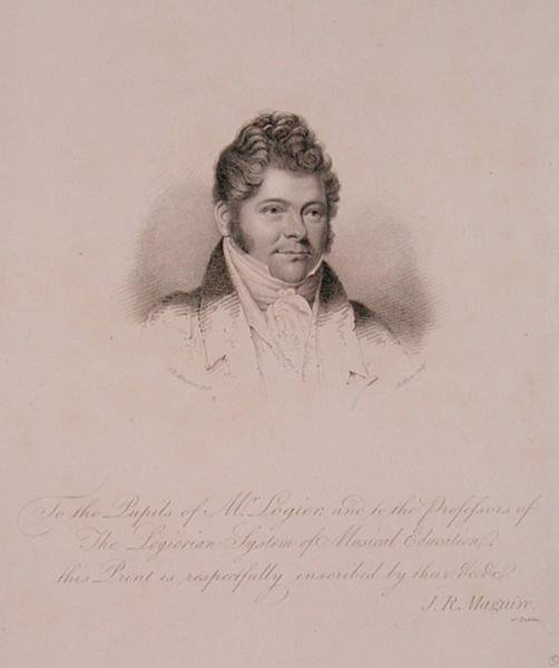 Porträt von Johann Bernhard Logier (1777-1846) graviert von H. Meyer (Stich) von James Robert (after) Maguire