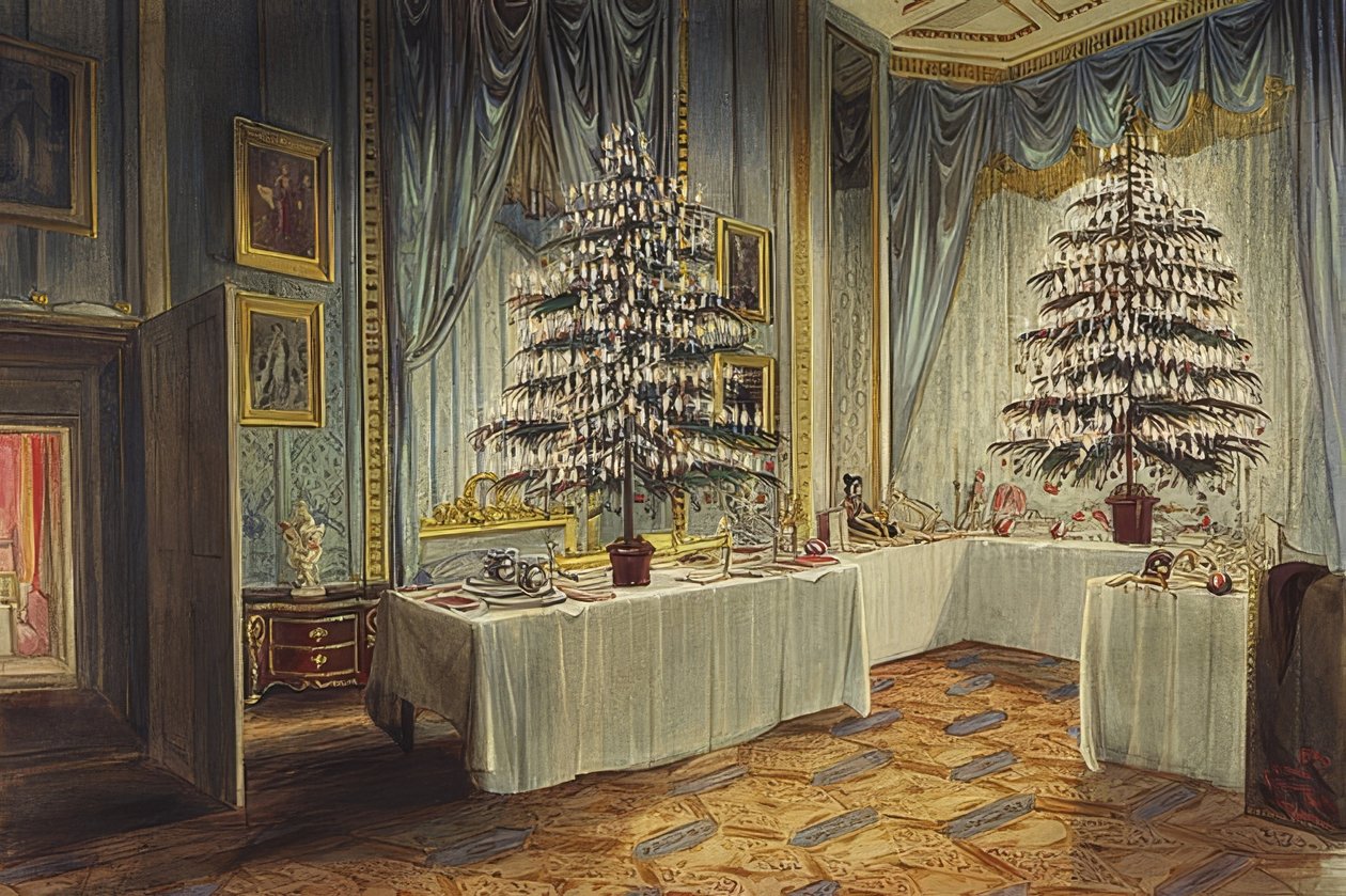 Weihnachtsbäume der Herzogin von Kent im Windsor Castle von James Roberts