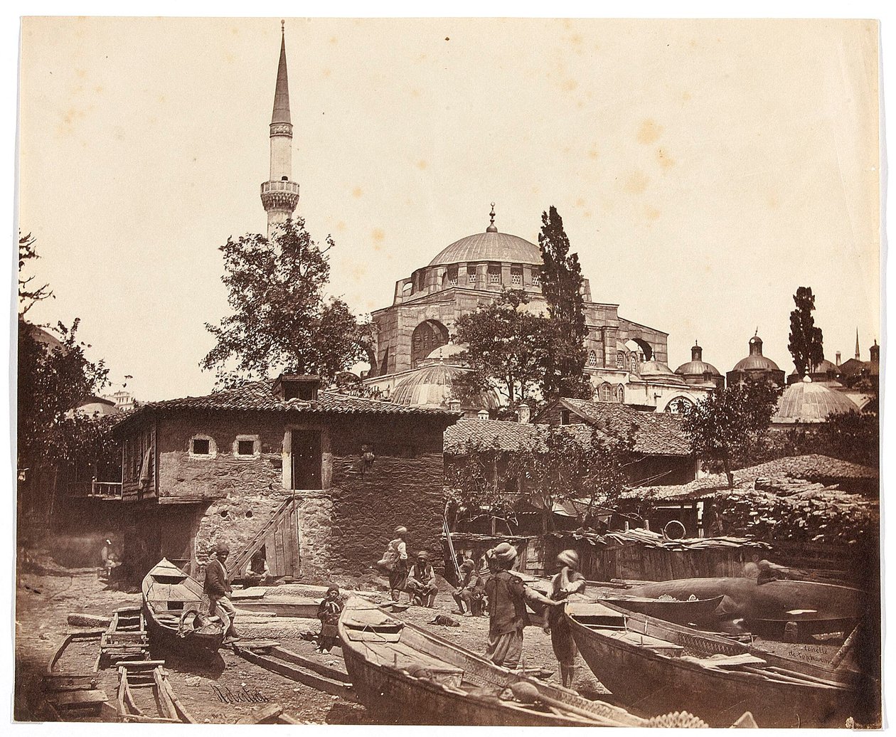 Echelle de Tophanna [Istanbul. Moschee mit einem Minarett] von James Robertson