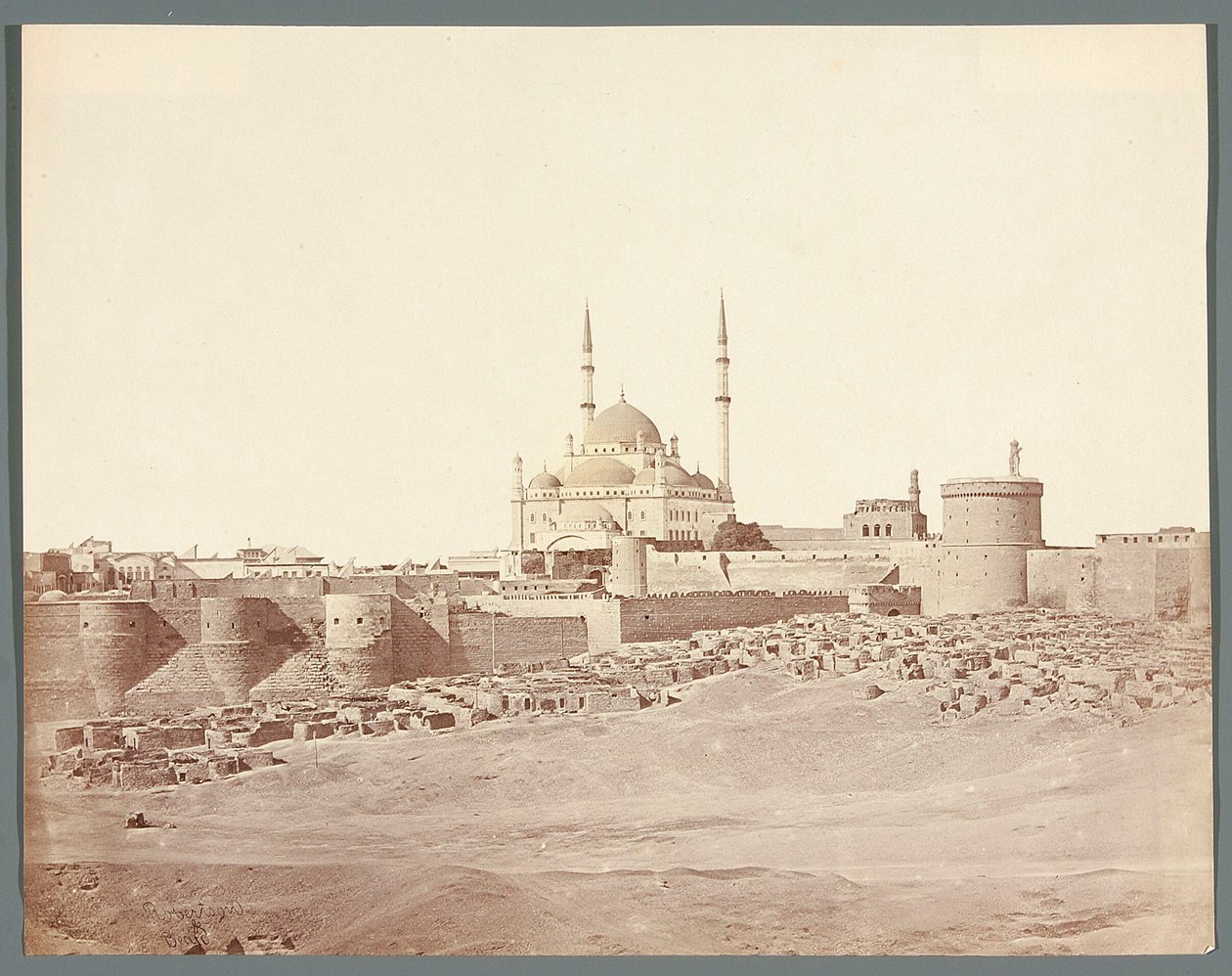 Ägypten. Kairo. Gesamtansicht der Zitadelle mit der Alabastermoschee Muhammad Alis (1830-1848) von James Robertson