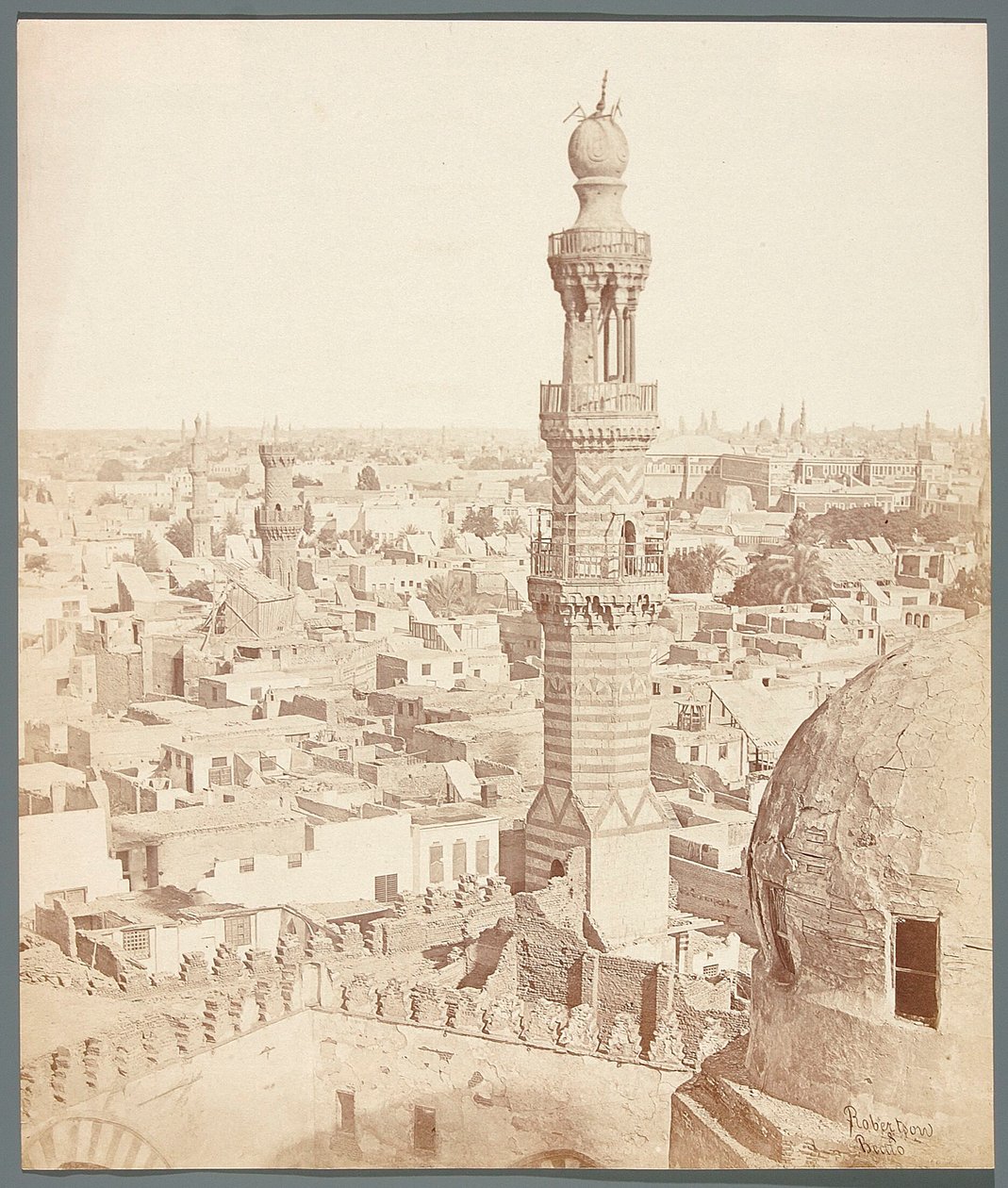 Ägypten. Kairo. Blick auf die Madrasa - Mausoleum des mamlukischen Emirs Sarghitmisz (1356) von James Robertson