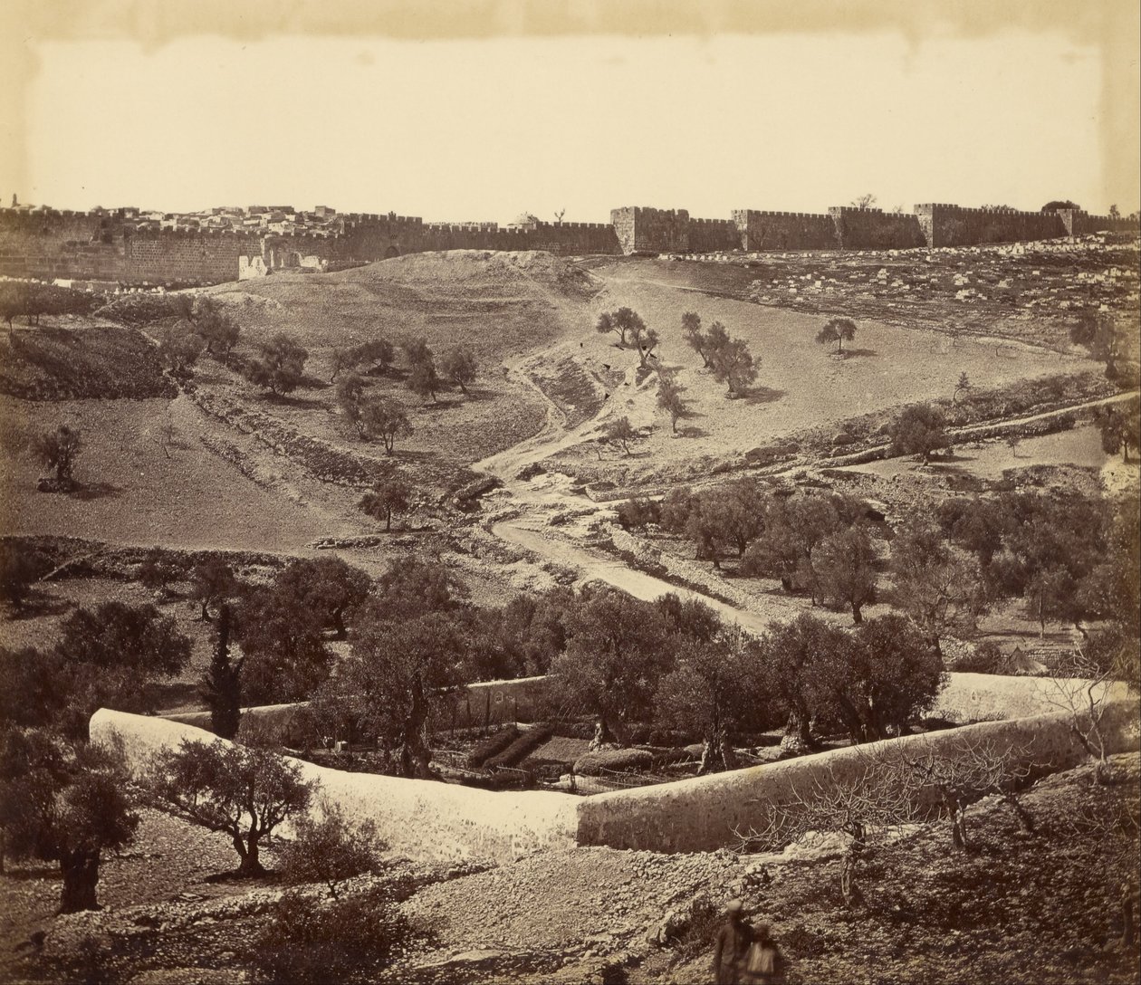 Garten von Gethsemane und Aufstieg zum Stephanstor, über das Tal von Jehosephat von James Robertson