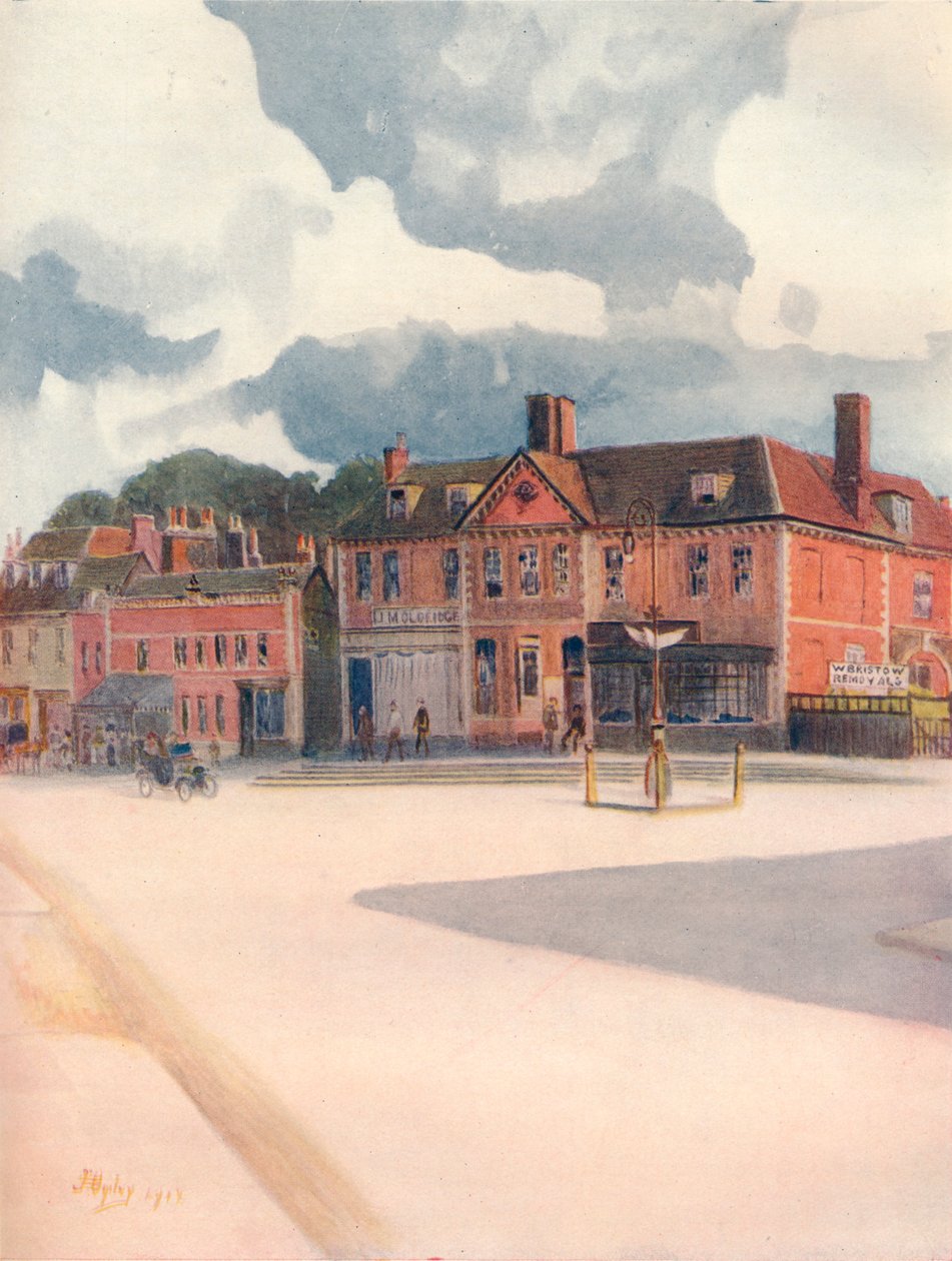 New Inn und High Street, Epsom, 1911, 1914 von James S Ogilvy