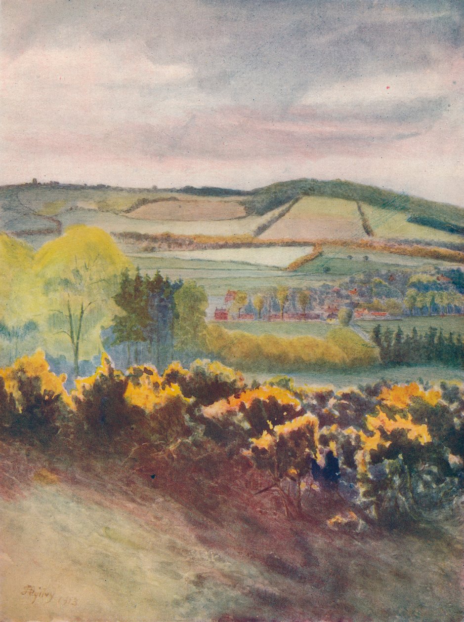 Blick Richtung Caterham, von Tilburstow Hill, 1913, 1914 von James S Ogilvy