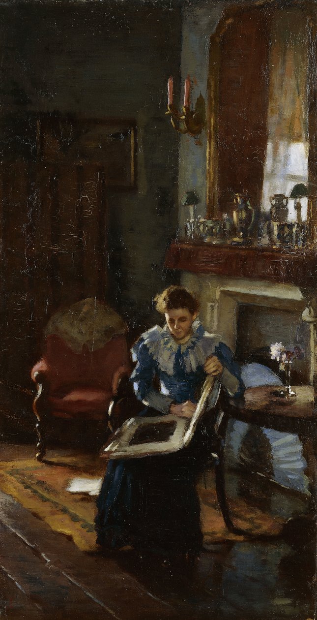 Ein Dubliner Innenraum, ca. 1915-20 von James Sinton Sleator