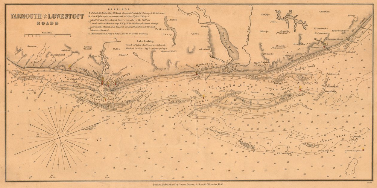 England Ostküste: Yarmouth und Lowestoft Roads von James & Son Imray