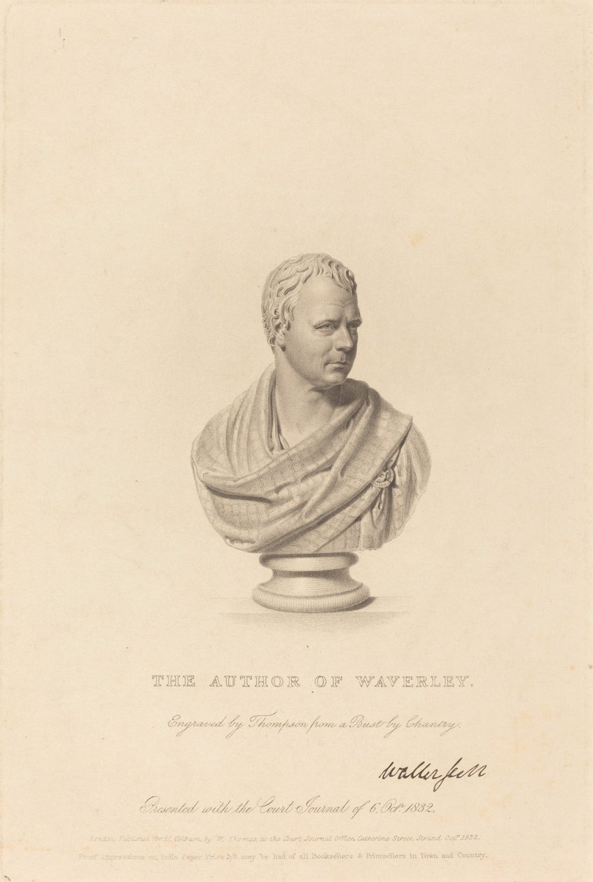Büste von Sir Walter Scott von James Thomson after Sir Francis Legatt Chantrey