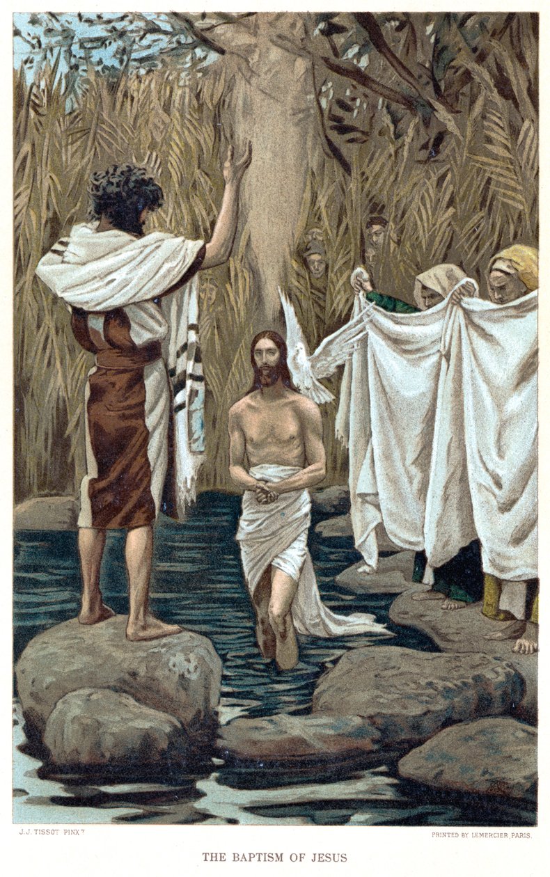 Taufe Jesu durch Johannes den Täufer, ca. 1890 von James Tissot