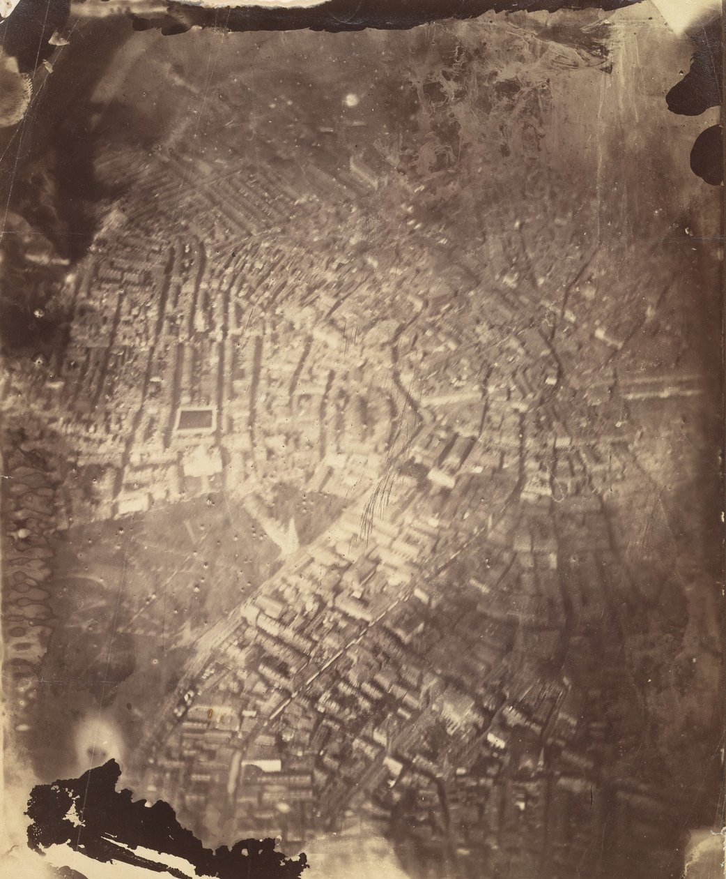 Boston aus einem Heißluftballon, 1860er Jahre von James Wallace Black