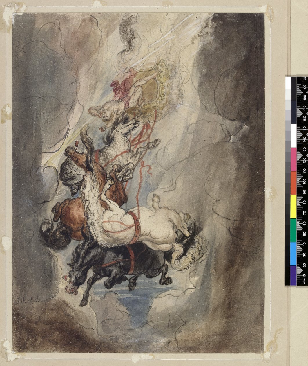 Studie für den Fall des Phaethon, ca. 1808 von James Ward