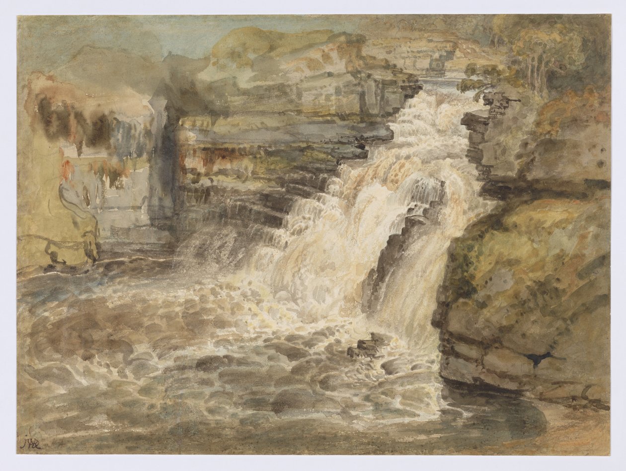 Die Wasserfälle des Clyde nach einem Hochwasser von James Ward