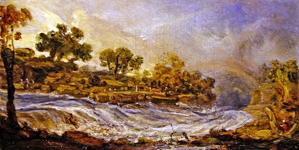 Die Stromschnellen oberhalb der Clyde-Fälle, Lanarkshire von James Ward