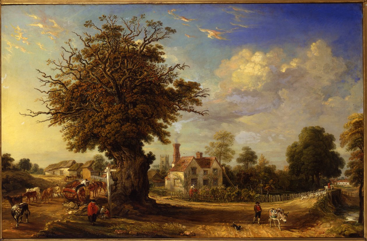 Die Yeldham-Eiche in Great Yeldham, Essex, 1833 von James Ward