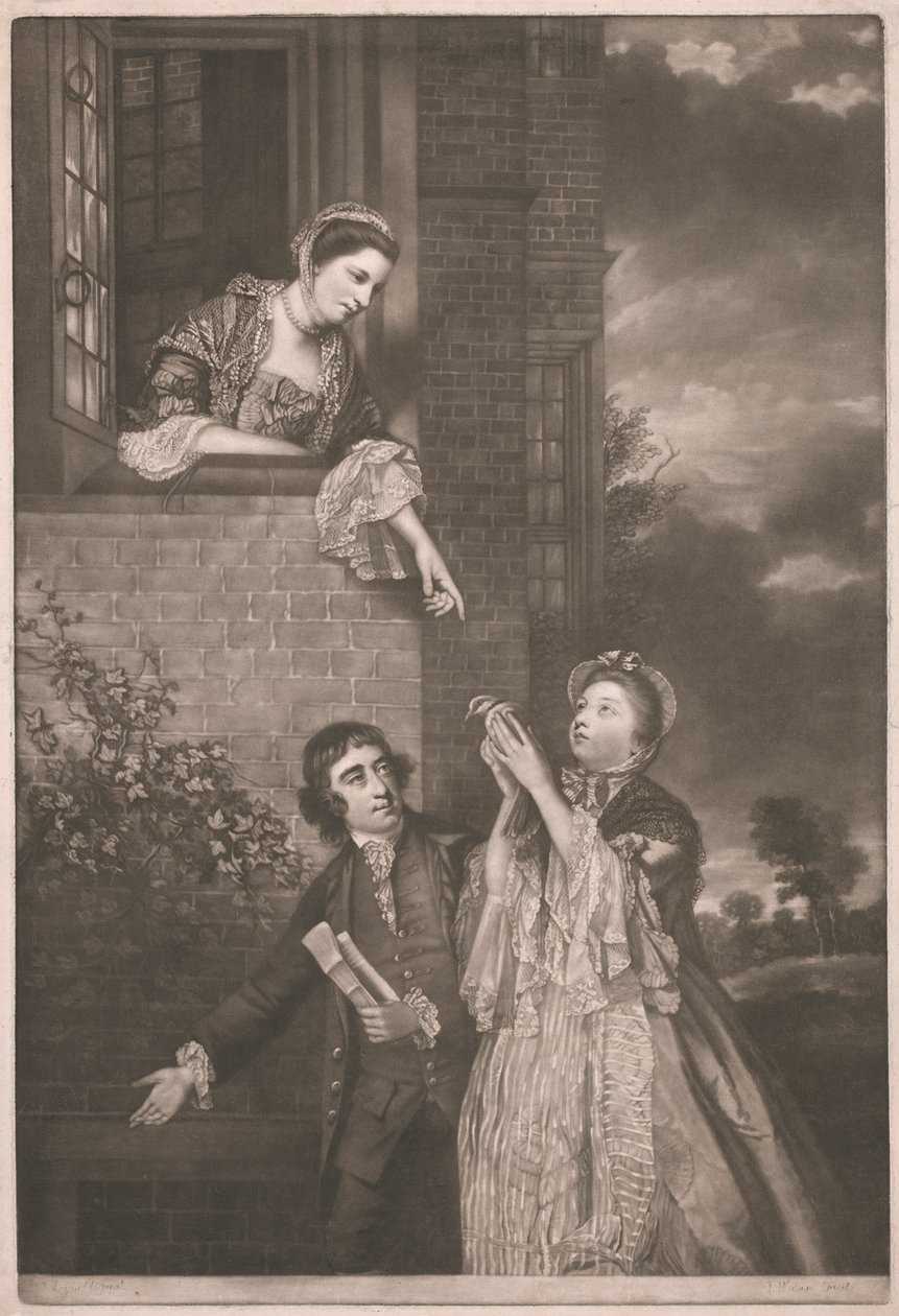 Charles James Fox mit Lady Sarah Lenox und Lady Susan Strangways von James Watson