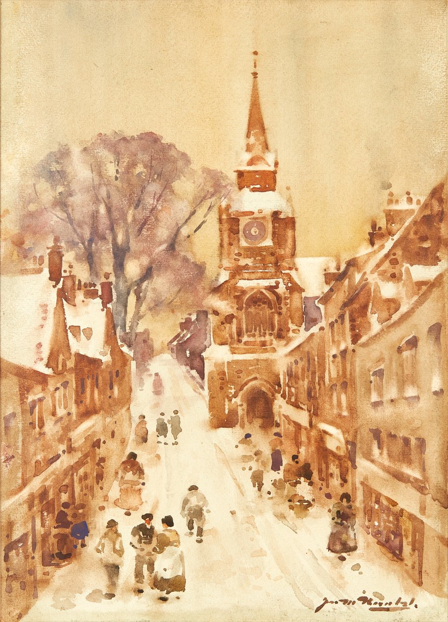 Winterstraßenszene von James Watterston Herald