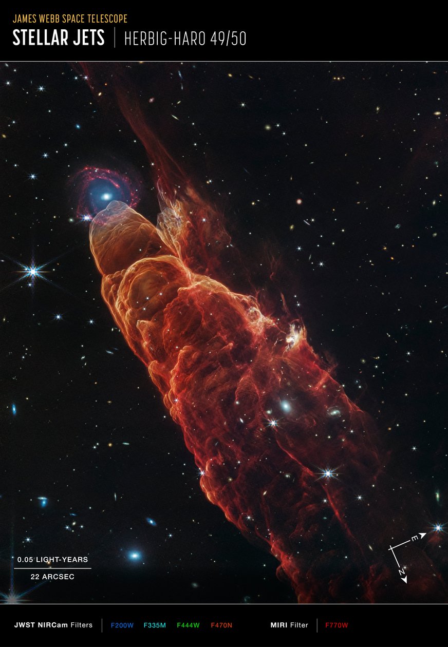 Herbig-Haro 49/50 von James Webb Space Telescope (NASA)