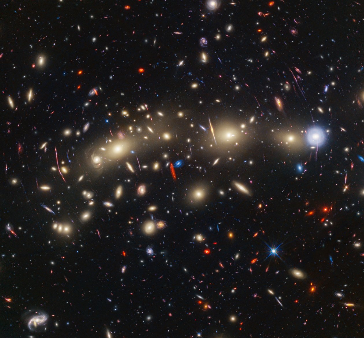 MACS 0416 (Hubble ACS und WFC3 + Webb NIRCam Bild) von James Webb Space Telescope (NASA)