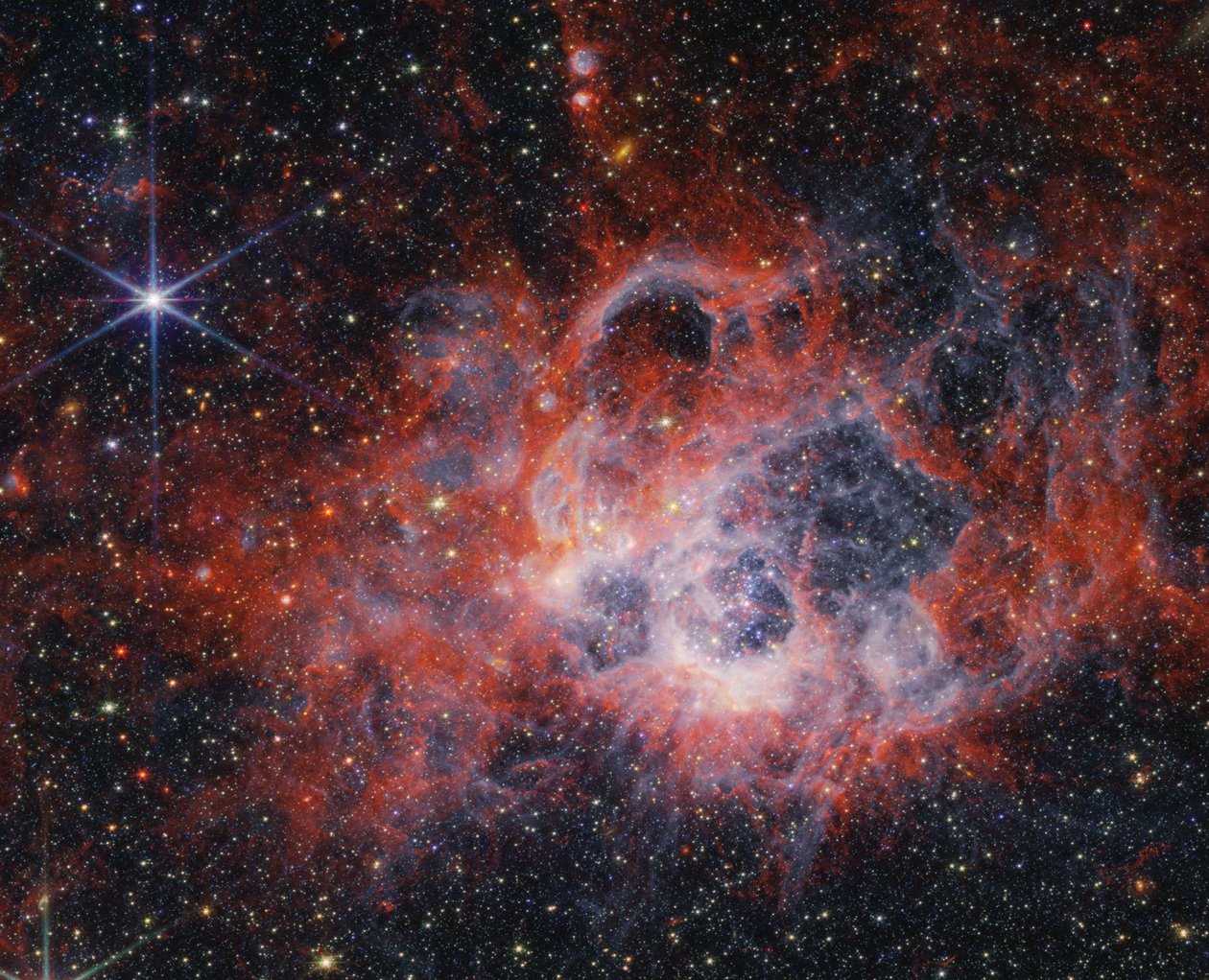 Einblick in die Ranken von NGC 604 mit NASAs Webb von James Webb Space Telescope (NASA)