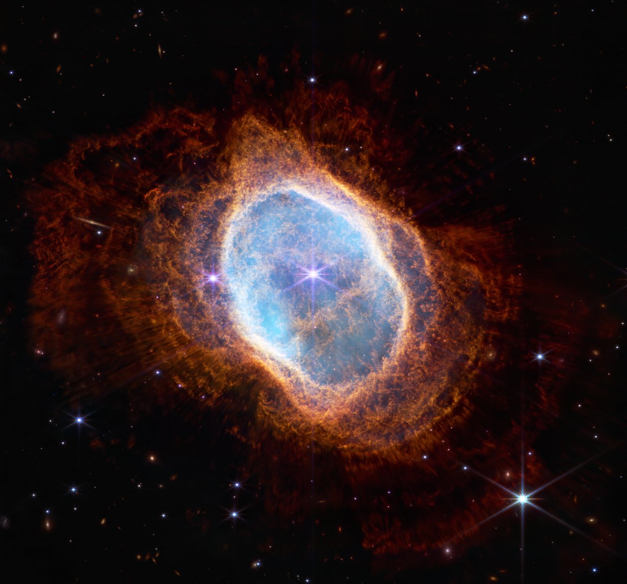 Südlicher Ringnebel (NIRCam-Bild) von James Webb Space Telescope (NASA)