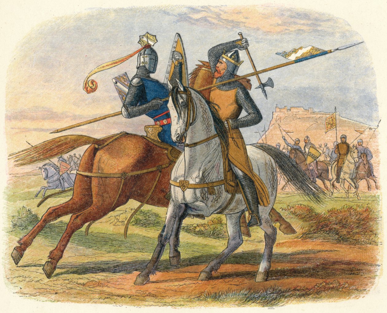 Bruce tötet Sir Henry Bohun, 1314, 1864 von James William Edmund Doyle