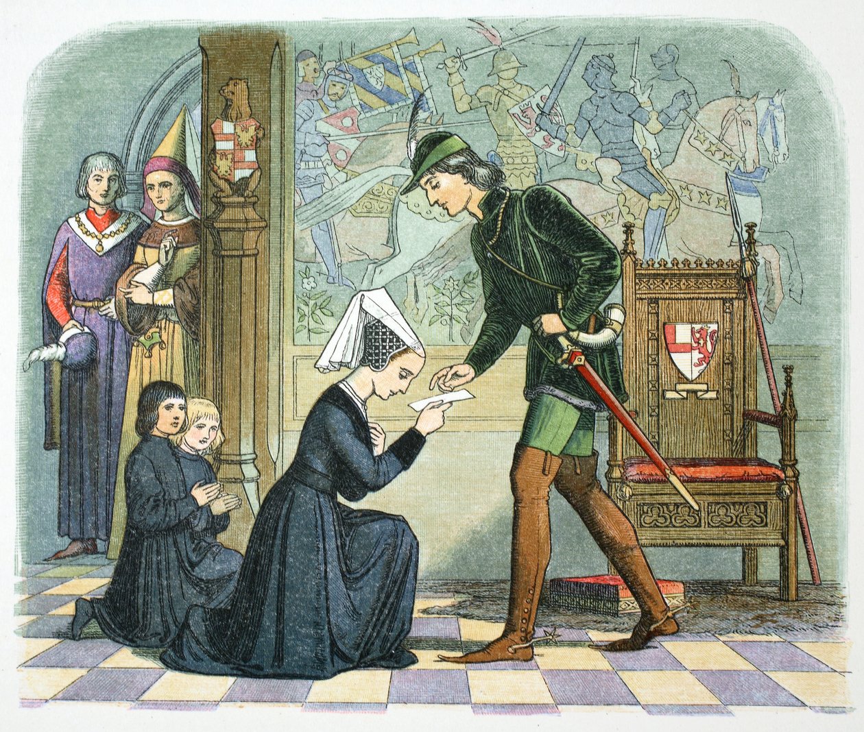 Eduard IV. von England und Lady Elizabeth Grey, 1464 von James William Edmund Doyle