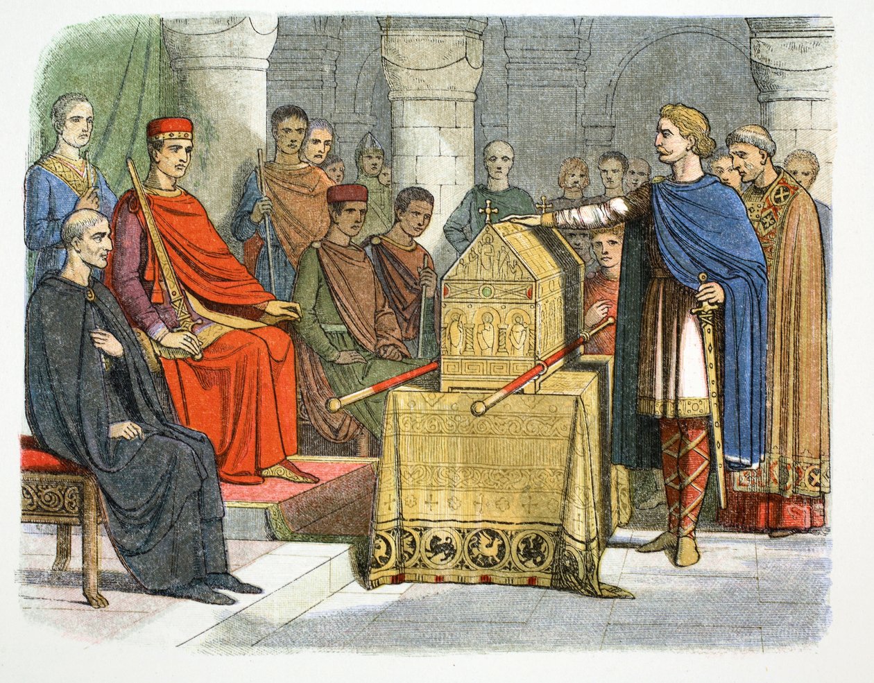 Harold II schwört Treue zu Herzog Wilhelm von der Normandie, 1064 1864 von James William Edmund Doyle
