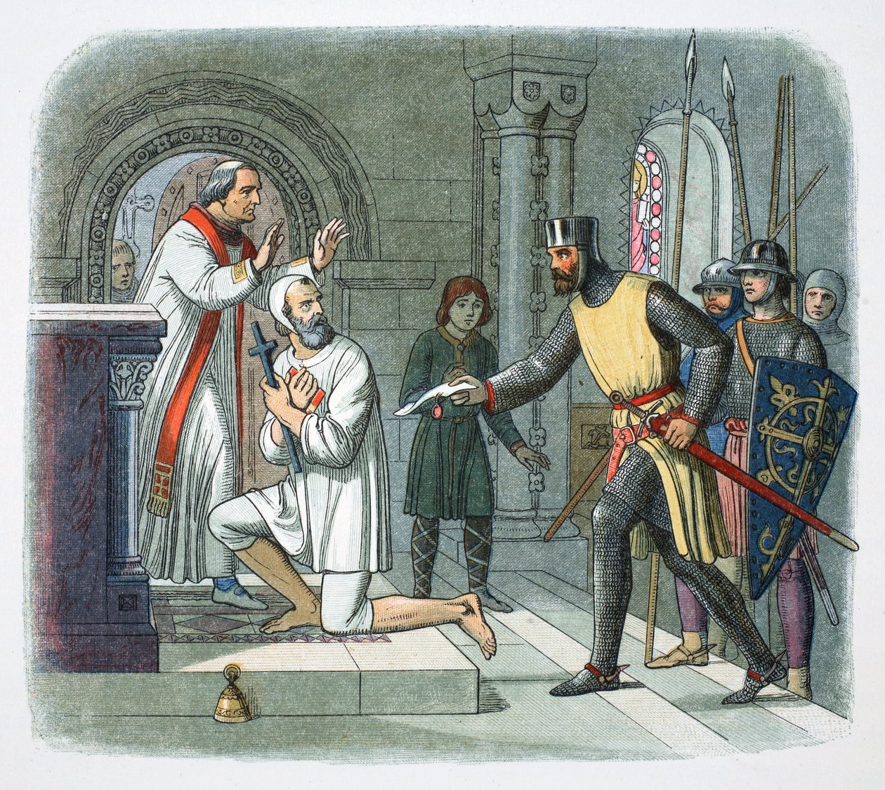 Hubert de Burgh aus dem Heiligtum in Boisars, Frankreich, 1232 1864 geholt von James William Edmund Doyle