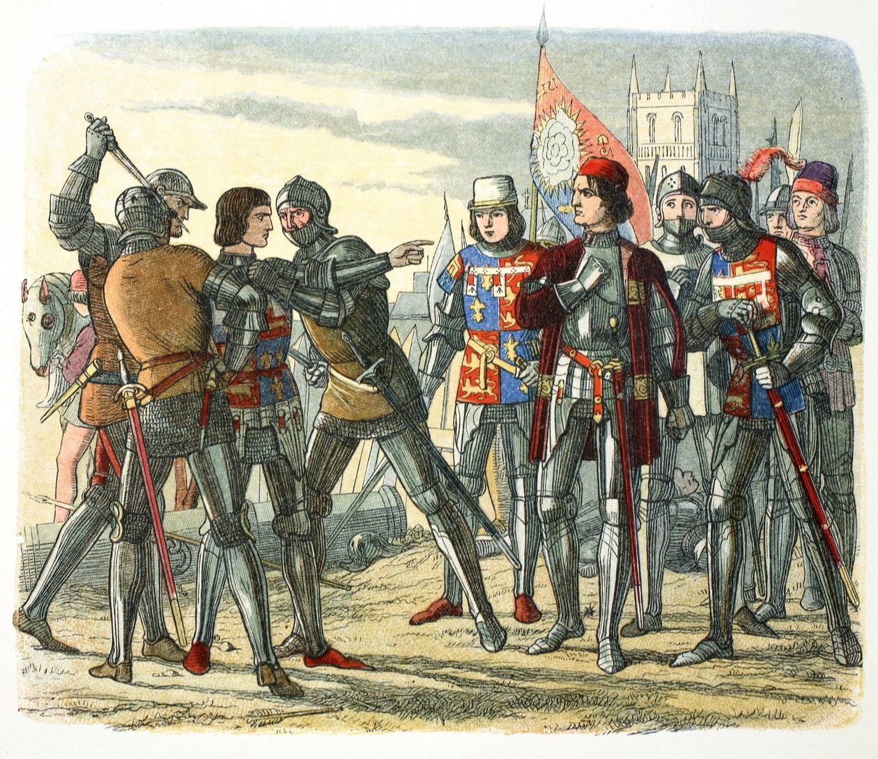 Mord an Prinz Edward nach seiner Gefangennahme durch König Edward IV, 1471, 1864 von James William Edmund Doyle