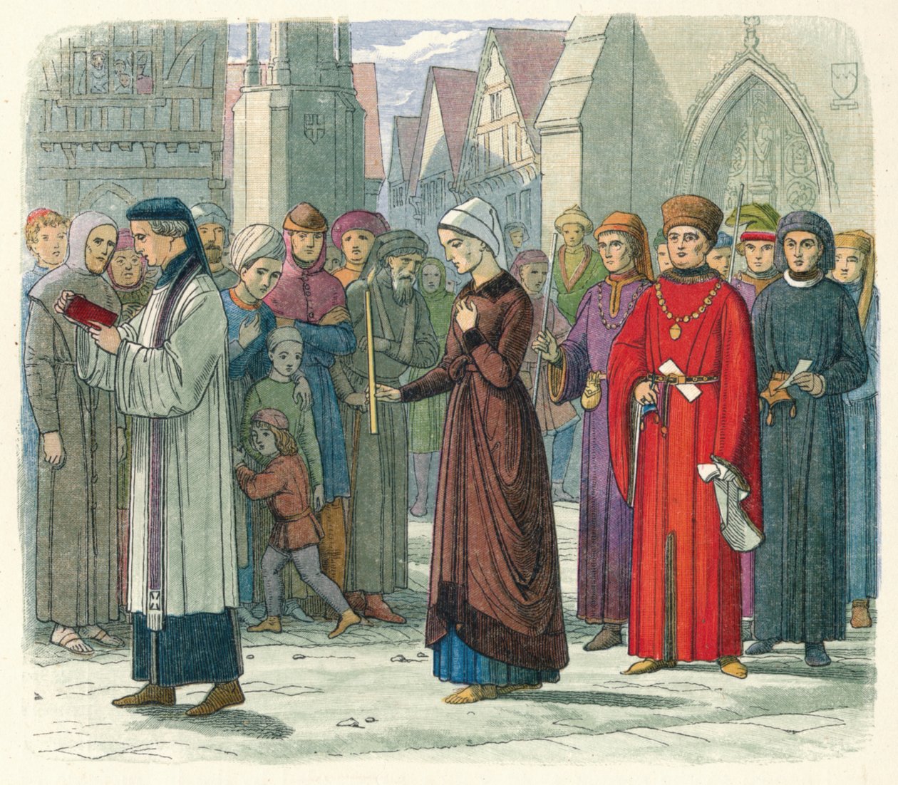 Die Herzogin von Gloucester tut Buße, 1441, 1864 von James William Edmund Doyle
