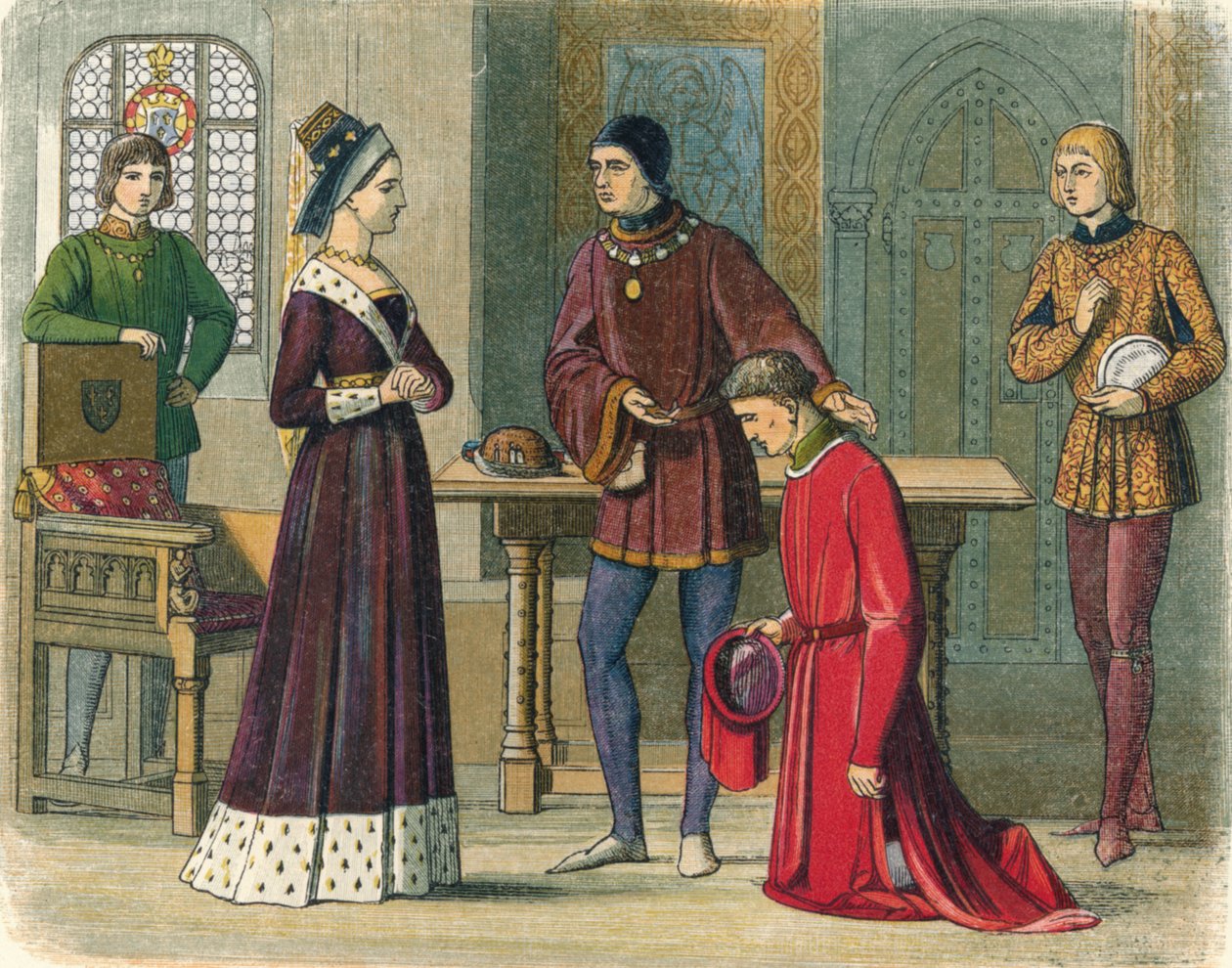 Der Earl of Warwick unterwirft sich Königin Margaret, 1470, 1864 von James William Edmund Doyle