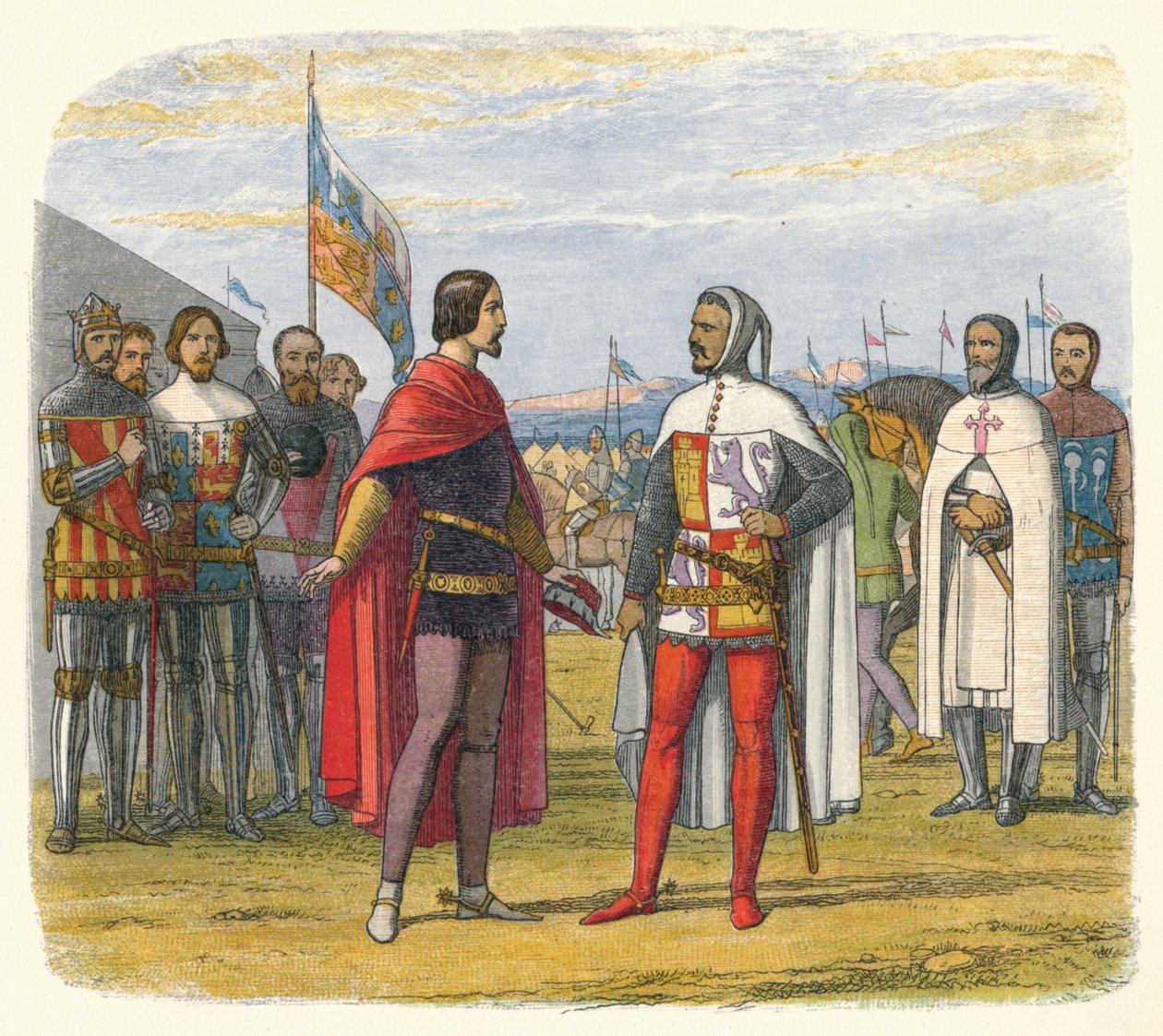 Der Prinz erzwingt eine Amnestie von Pedro dem Grausamen, 1367, 1864 von James William Edmund Doyle